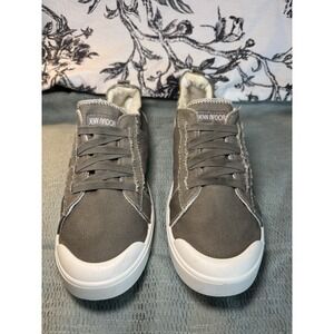 JENN ARDOR Slip On Canvas Sneakers Low Top Comfort Walking Gray White 9.5
